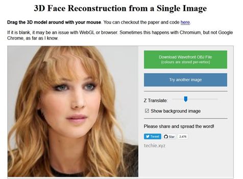 Membuat Model 3D Wajah Dari Satu Foto Itu Mungkin dan Memang Bisa