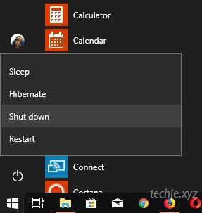 Cara mematikan laptop Windows 10 melalui tombol Start