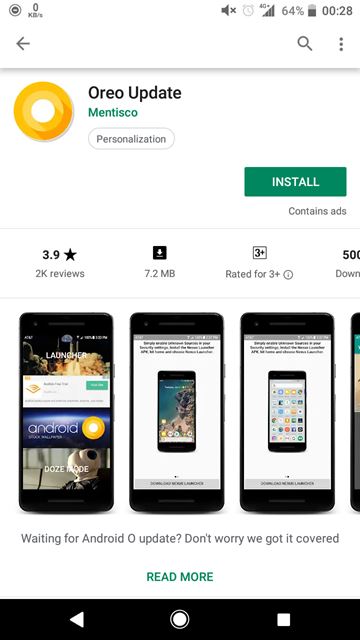 Aplikasi update Android Oreo juga ada....