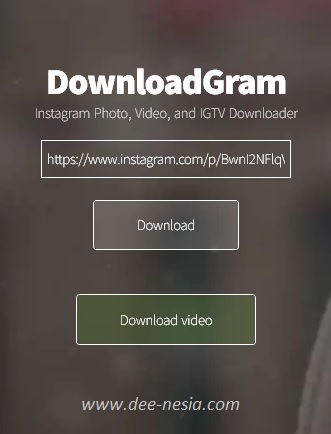 cara download video instagram dengan downloadgram dot com